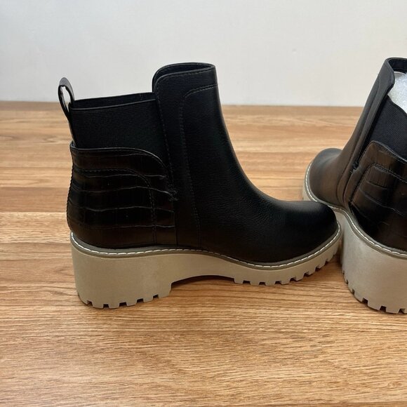 DV Dolce Vita Rielle Boots Booties Black Croco Slip on Women's Size 8 NEW - Picture 9 of 15